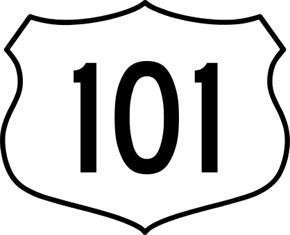 Highway 101 Sign Sticker