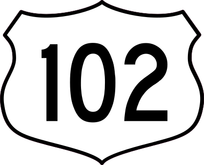 Highway 102 Sign Sticker