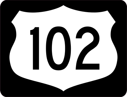 Highway 102 Sign With Black Border Sticker