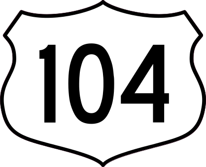 Highway 104 Sign Sticker