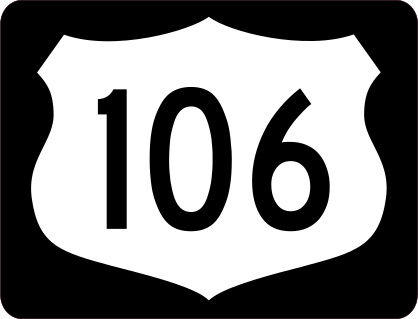 Highway 106 Sign With Black Border Sticker