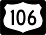 Highway 106 Sign With Black Border Sticker