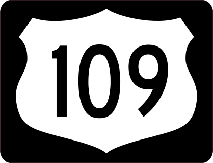 Highway 109 Sign With Black Border Sticker