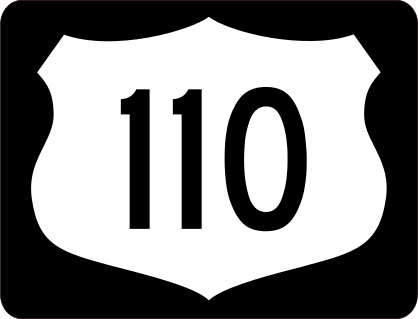 Highway 110 Sign With Black Border Sticker