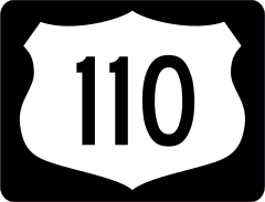 Highway 110 Sign With Black Border Sticker