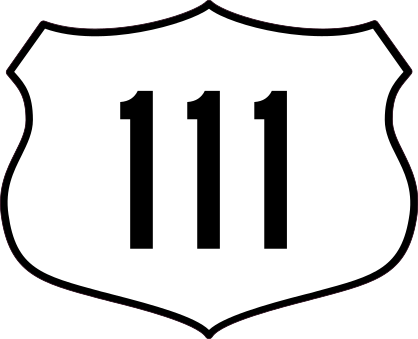 Highway 111 Sign Sticker