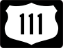 Highway 111 Sign With Black Border Sticker