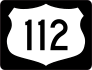 Highway 112 Sign With Black Border Sticker