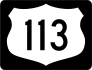 Highway 113 Sign With Black Border Sticker