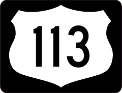 Highway 113 Sign With Black Border Sticker