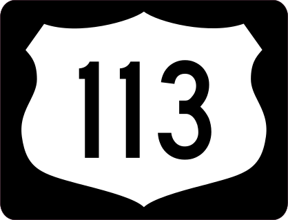 Highway 113 Sign With Black Border Sticker