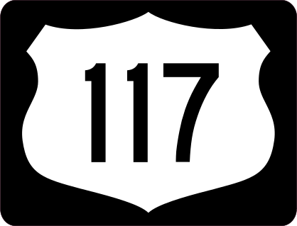 Highway 117 Sign With Black Border Sticker