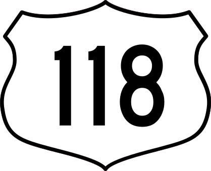 Highway 118 Sign Sticker