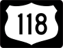 Highway 118 Sign With Black Border Sticker