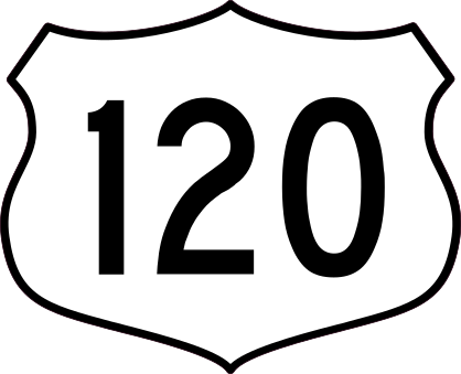 Highway 120 Sign Sticker