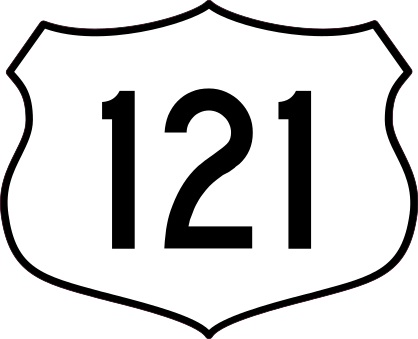 Highway 121 Sign Sticker