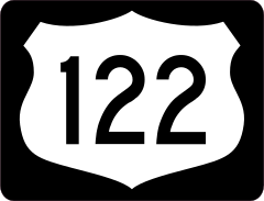 Highway 122 Sign With Black Border Sticker
