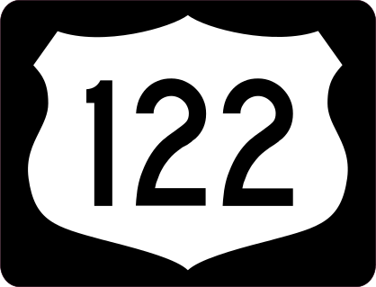 Highway 122 Sign With Black Border Sticker
