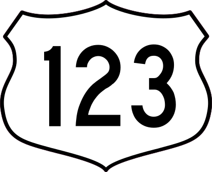 Highway 123 Sign Sticker