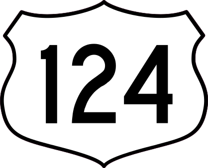 Highway 124 Sign Sticker