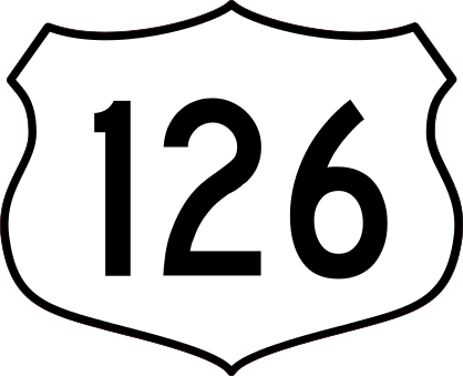Highway 126 Sign Sticker