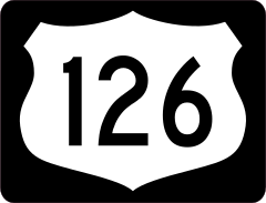 Highway 126 Sign With Black Border Sticker