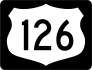 Highway 126 Sign With Black Border Sticker