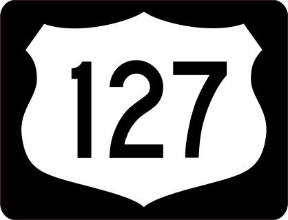 Highway 127 Sign With Black Border Sticker