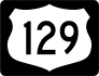 Highway 129 Sign With Black Border Sticker