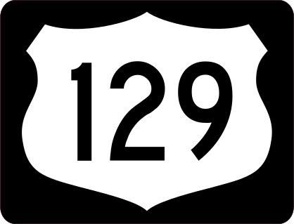 Highway 129 Sign With Black Border Sticker
