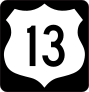 Highway 13 Sign With Black Border Sticker
