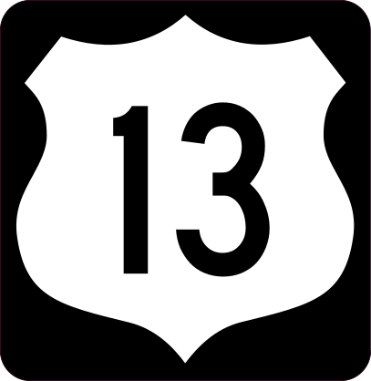 Highway 13 Sign With Black Border Sticker
