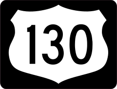 Highway 130 Sign With Black Border Sticker