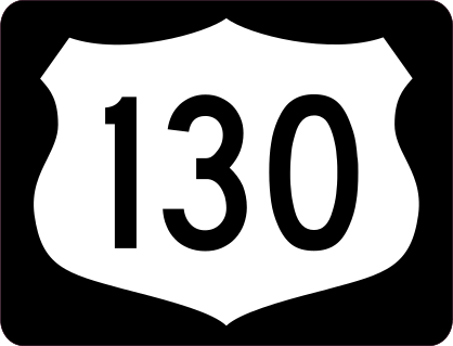 Highway 130 Sign With Black Border Sticker
