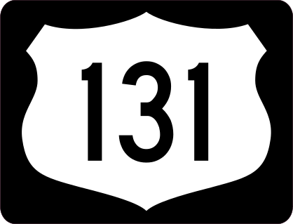 Highway 131 Sign With Black Border Sticker