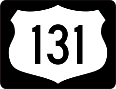 Highway 131 Sign With Black Border Sticker