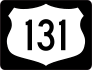 Highway 131 Sign With Black Border Sticker