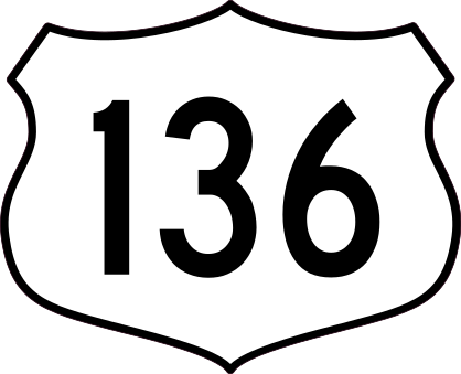 Highway 136 Sign Sticker
