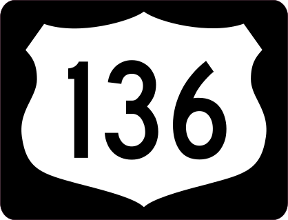 Highway 136 Sign With Black Border Sticker