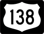 Highway 138 Sign With Black Border Sticker