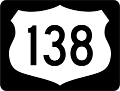Highway 138 Sign With Black Border Sticker