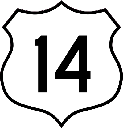 Highway 14 Sign Sticker