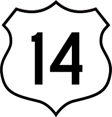 Highway 14 Sign Sticker