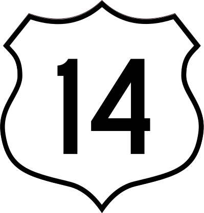 Highway 14 Sign Sticker