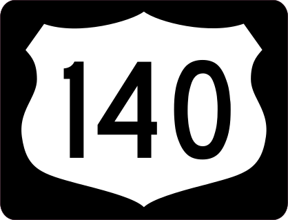 Highway 140 Sign With Black Border Sticker