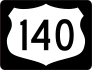 Highway 140 Sign With Black Border Sticker
