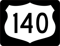 Highway 140 Sign With Black Border Sticker