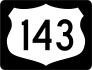Highway 143 Sign With Black Border Sticker