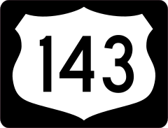 Highway 143 Sign With Black Border Sticker