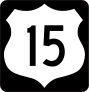 Highway 15 Sign With Black Border Sticker